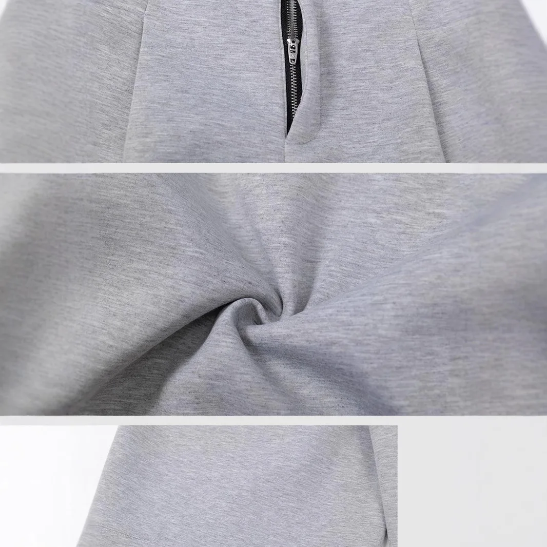 Zomer Amerikaanse retro sport grijze Machete joggingbroek shorts heren en dames losse cropped broek met wijde pijpen