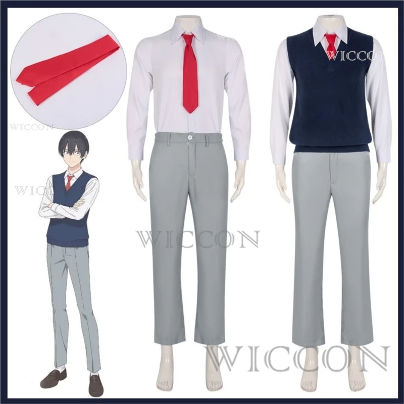 New Anime 2.5 Dimensional Seduction Okumura Masamune Cosplay Costume Japanese School Uniform Sweater Vest Man Campus Suit