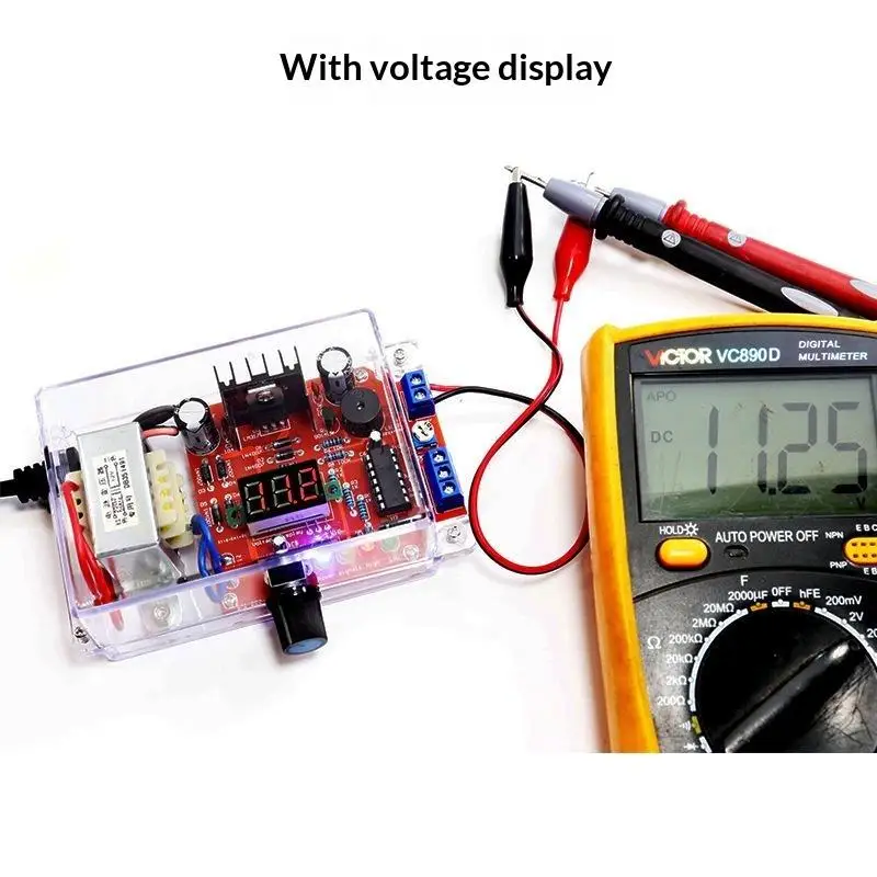 DIY LM317 Adjustable Voltage Power Supply Kit 110V 220V AC to 1.25V-12V DC Module for Electronic Enthusiast Learning Use