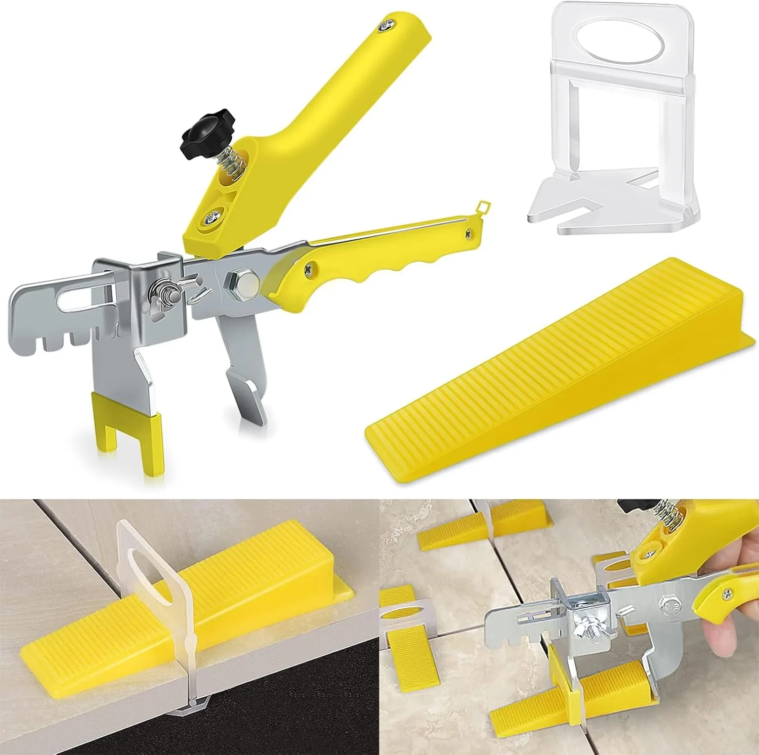 Ceramic Tile Leveling System Clips Wadge Piler Spacer Kit for Wall Floor Tile Laying Construction Tools Building