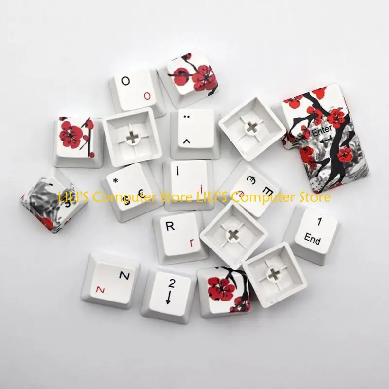 

A52B 111-key OEM PBT DYE SUB Keycaps Plum Blossom Fin / Fre/ for Gaming Keyboard