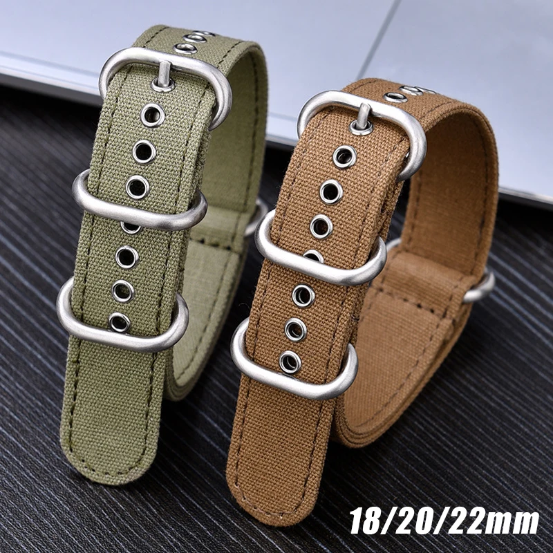 قماش النايلون حزام 18 مللي متر 20 مللي متر 22 مللي متر حزام (استيك) ساعة لينة الرياضة العسكرية سوار ل Seiko ل رولكس لأوميغا معصمه للرجال النساء