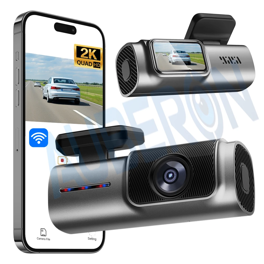 2K Dash Cam for Car Wi-Fi APP Control 170° Wide Angle Night Vision Car DVR G Sensor Loop Recording 24H Parking Monitor Smart DVR