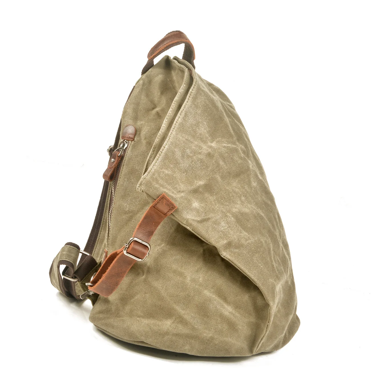 Tooling retro men's backpack, outdoor travel waterproof backpack, cotton canvas large-capacity mountaineering bag.