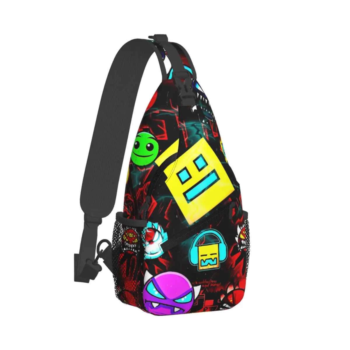 

Geometry Cube Gaming Dash Crossbody Sling Bag Casual Chest Bag Shoulder Backpack Daypack for Travel Hiking Sports Bag