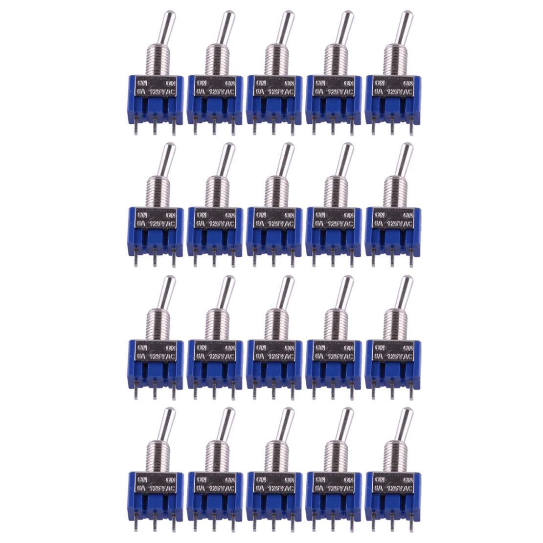 NEW 20Pcs SPDT Mini Toggle Switch 2 Position ON/ON Fit for Car Boat Guitar 3 Pin