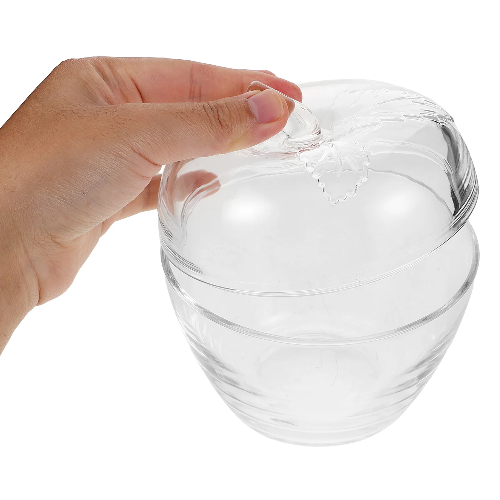 

Creative Clear Plastic Candy Jar Christmas Eve Apple Gift Box Lid Storage Container Holiday Treat Box Wedding Party
