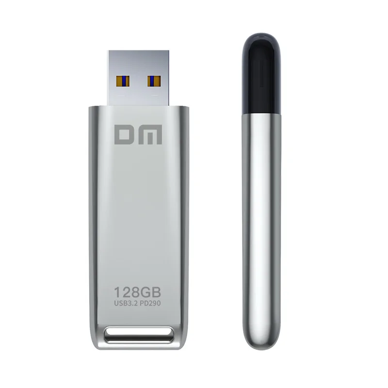 DM PD290 SuperSpeed USB3.2 Flash Drive - Shockproof Metal + PC Shell, Cross-Platform (Win/Mac/Linux)