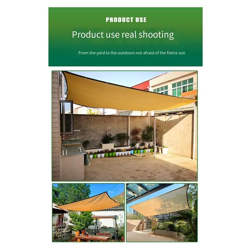 PZHI Sun Net Mesh for Garden, Outdoor Shading Net UV Protection, Shade Cloth for Patio, Pool, Plant Shed, 6.5x16.4Ft, Cream