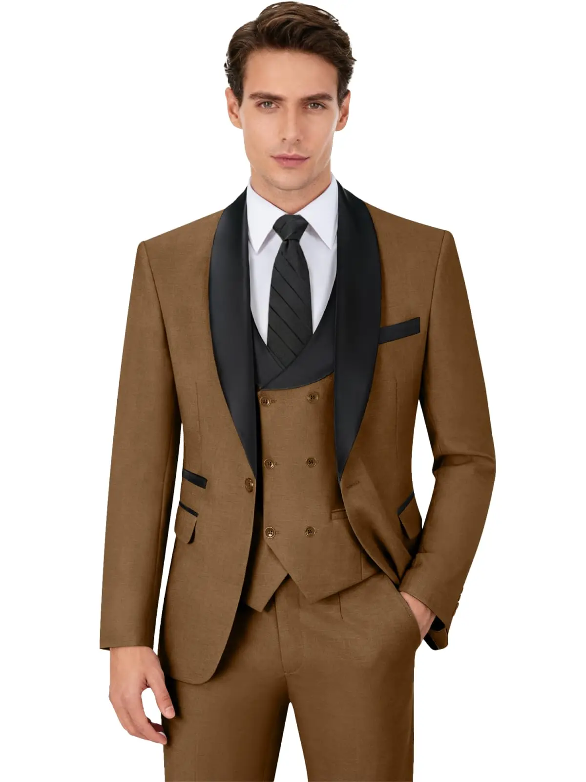 

Men's Suits Black Men Autumn Wedding Party Three Pieces Set Large Size Male Blazer Coat Pants Vest Fashion Slim Fit Suit Tuxedo