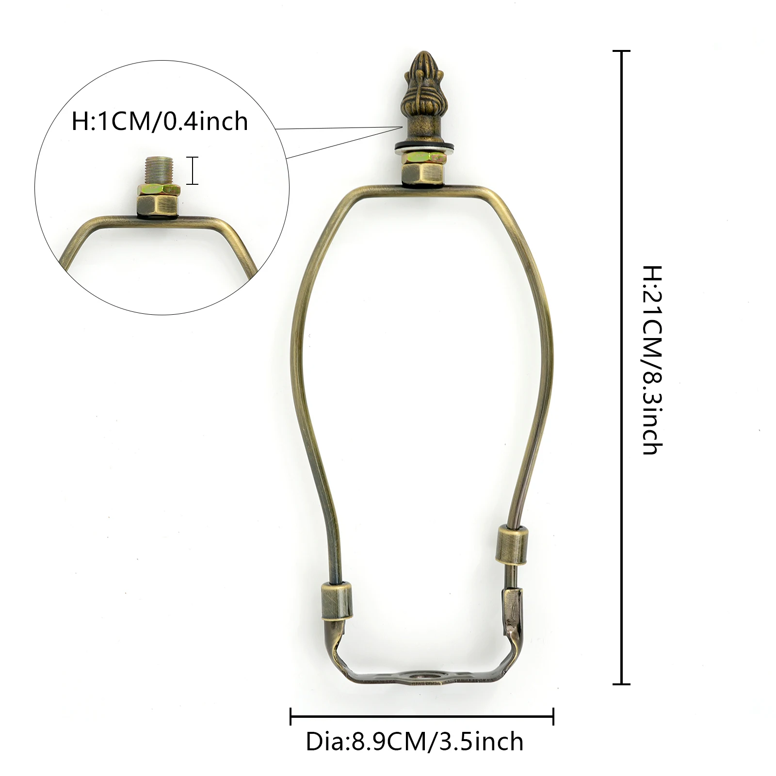 Lampenschirmhalterung für Tischlampe Stehlampe Bronze Laterne Tischlampe Hornrahmen Metallhalterung Lampenhalterung