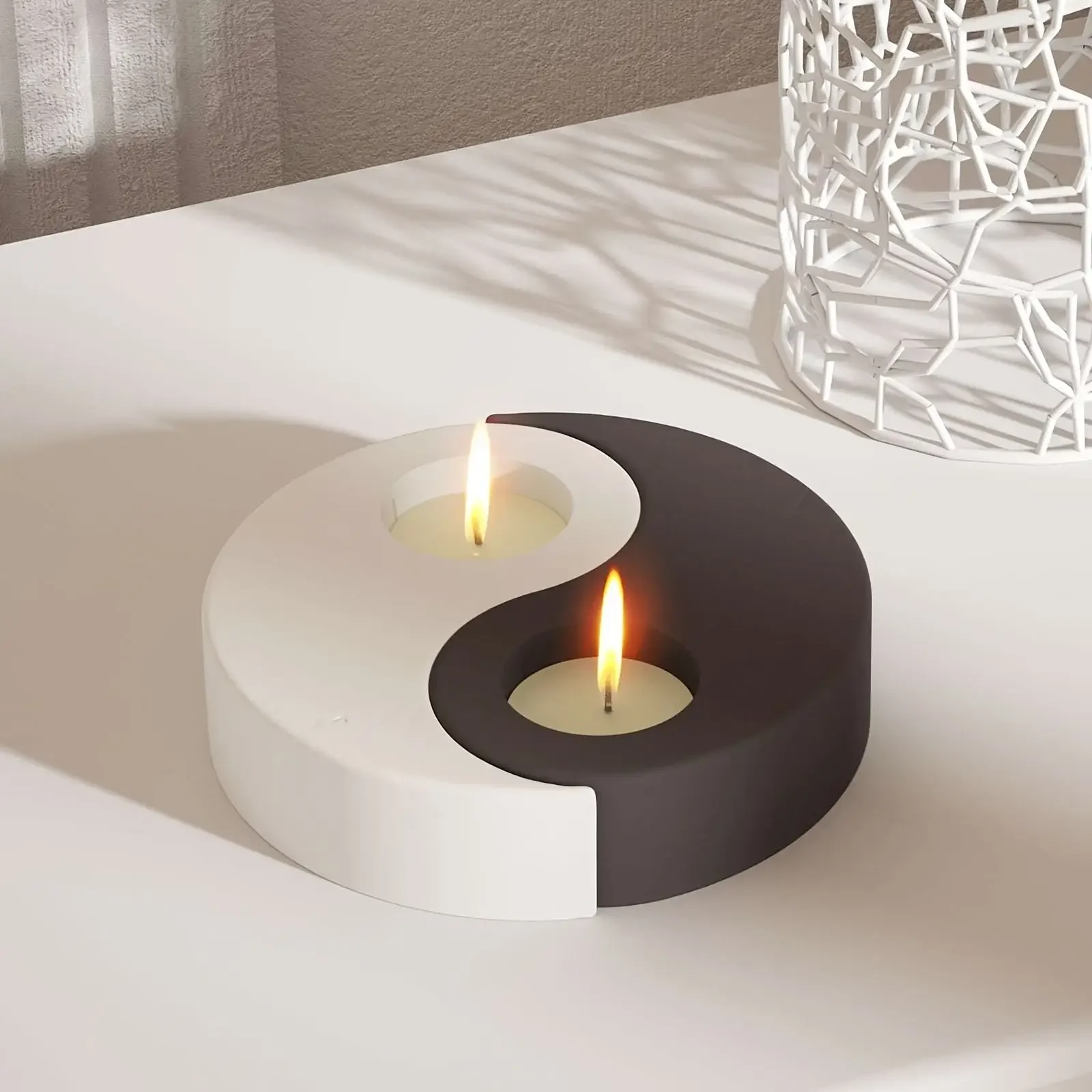 Tai Chi Kerzenform Yin Yang Kerze Silikonform für DIY Seife Gips Gießen