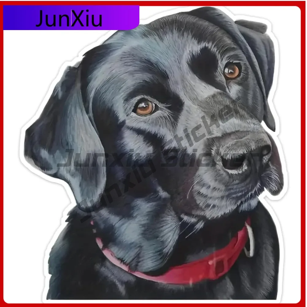 

Black Labrador Retriever Peek Fun Stickers Waterproof Vinyl Scratch-proof Exterior Car Sticker For Laptop Truck Motorcycle Windo