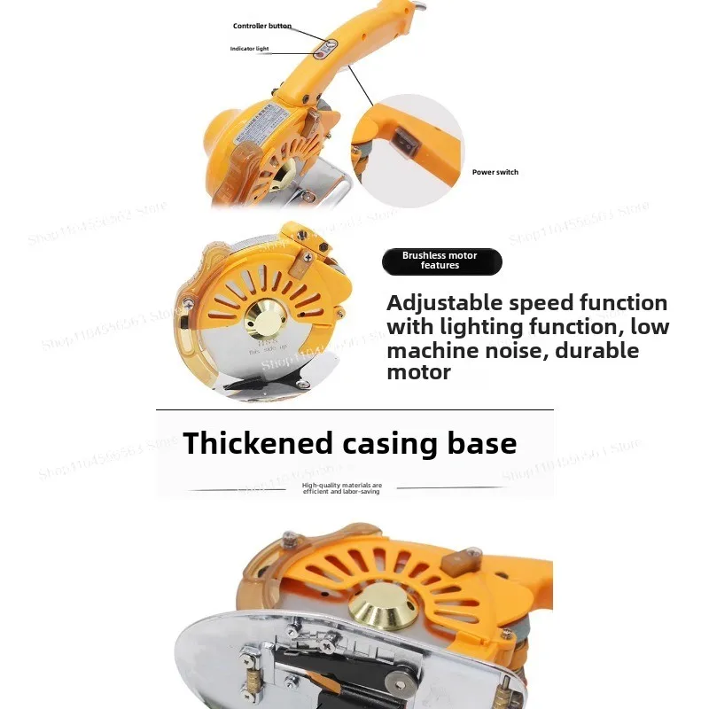 Servo direct drive electric round knife cutting machine, cloth cutting machine, brushless adjustable speed push cutting machine