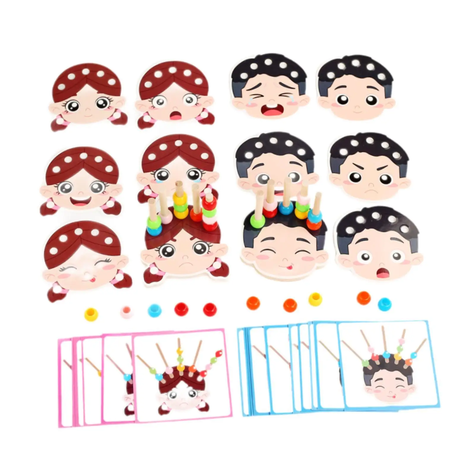 

Деревянные бусины, развивающая игрушка, легкая портативная обучающая игрушка для дошкольников, подходящая для мелкой моторики для детей, мальчиков и девочек