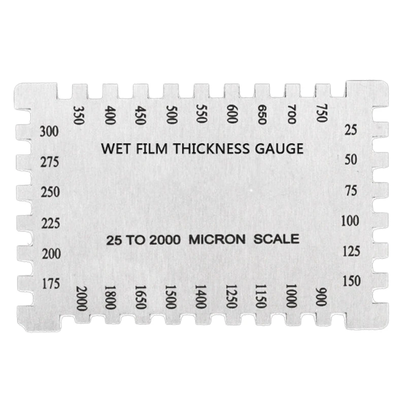 Stainless Steel Hexagonal Wet Film Comb Paint Thickness Gauge Meter for Architectural Coatings Measure Range 25-3000um