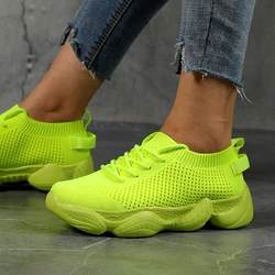 Chunky Sneakers dla kobiet oddychające wygodne letnie buty sportowe Mesh Running kobieta buty tenis Slip on buty do chodzenia na co dzień