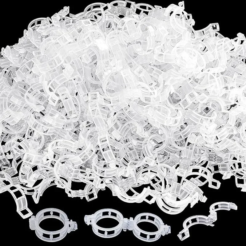 21Pcs Reusable Plant Support Clips, Sturdy Lightweight Plastic, Fix Tomato Eggplant Grape Vine Stems
