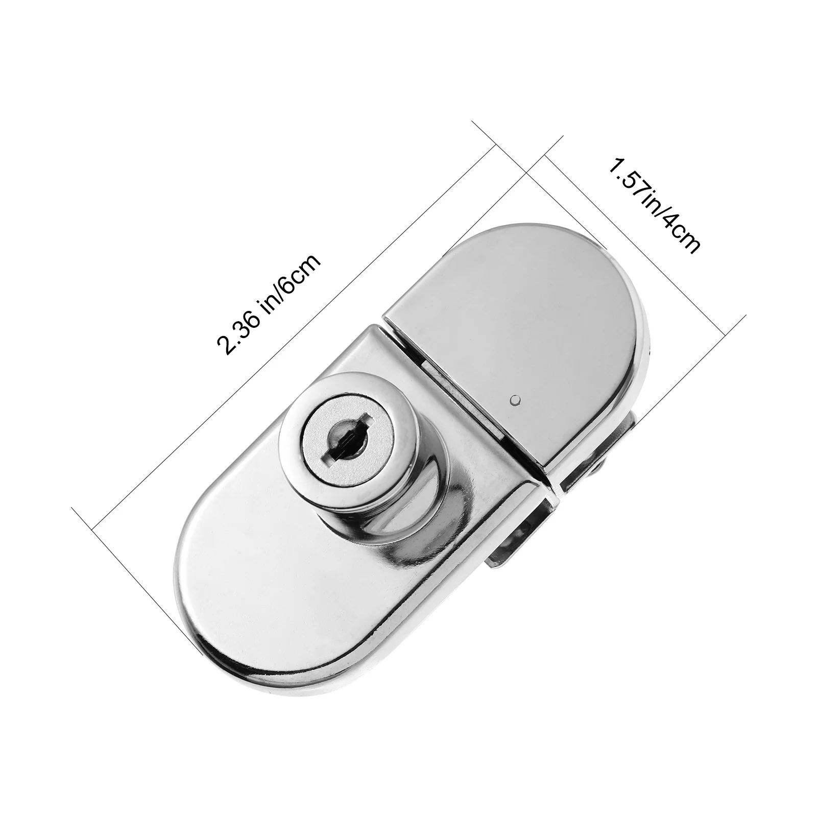 

1Pcs Glass Cabinet Lock Silver Corrosion Resistant Glass Door Latch for Showcase Phone Counter Lock