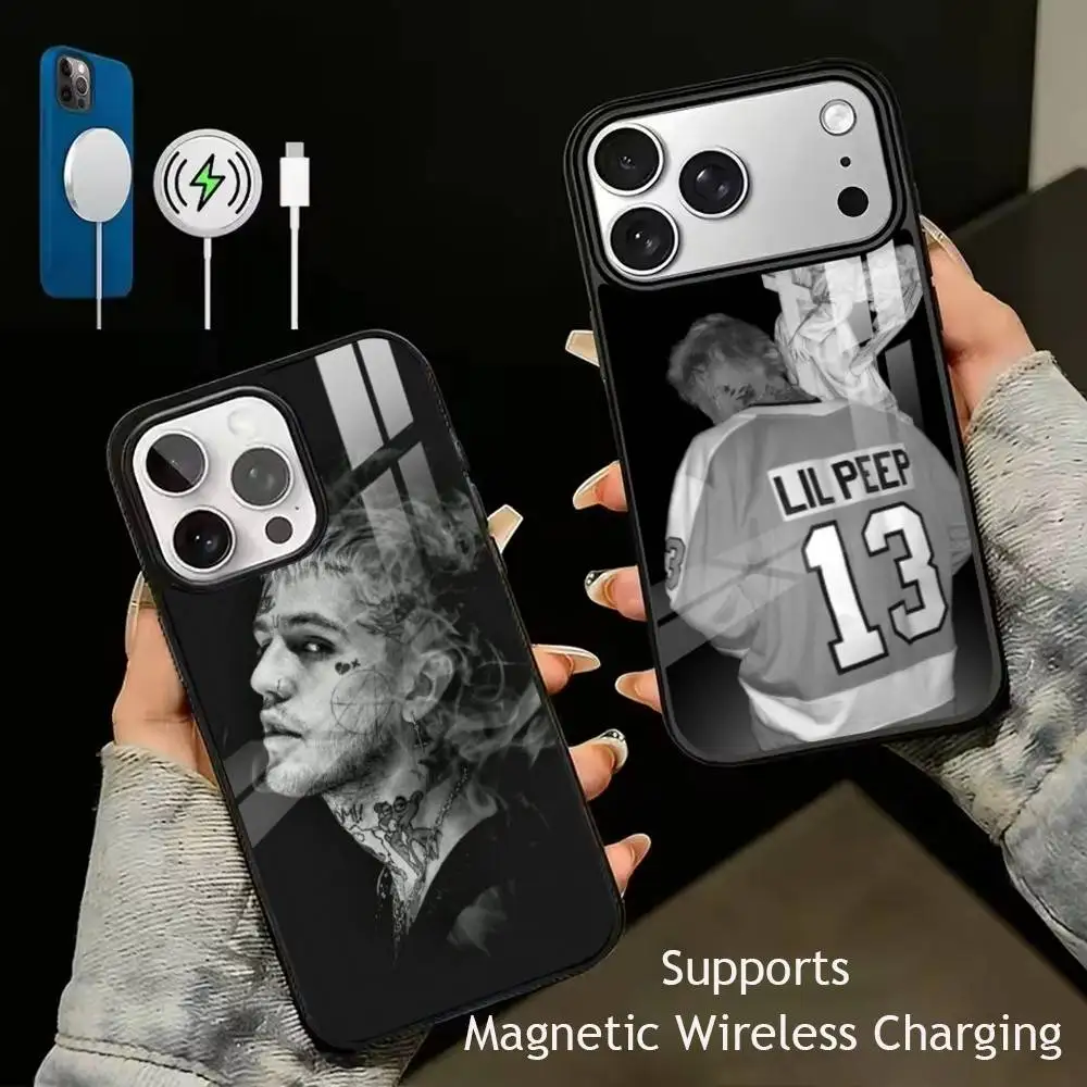 

Lil Peep Star Shopping Phone Case For iPhone17,16,15,14,13,12,11 Plus,Pro Supports Magnetic Wireless Charging