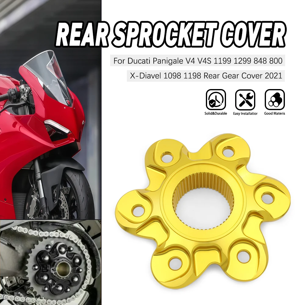

Rear Gear Cover For Ducati X-Diavel 1098 1198 Rear Sprocket Cover For Ducati Panigale V4 V4s 1199 1299 848 800