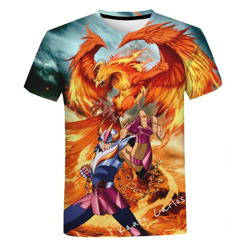 Anime Saint Seiya T-shirt Men Women 3D Printed Novelty Fashion T Shirt Hip Hop Streetwear Casual Oversized Tops New Clothing