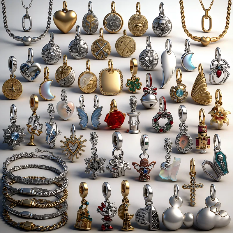 

New 925 Silver Honor Love Cross Angel Rose Crystal Coffin Pendant Fashion DIY Bracelet Necklace Exquisite Charm Jewelry Gift