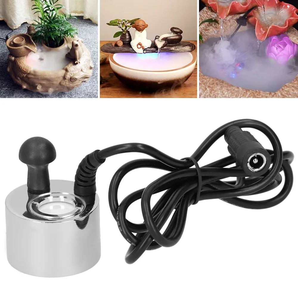 Durable 24V Ultrasonic Mist Maker Waterproof Ultrasonic Pond Atomizer Single Head Plastic Water Fountain Fogger Birdbath