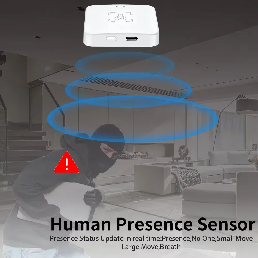 Tuya Zigbee Human Presence Detector Smart Human Body PIR Sensor Radar Detector Motion Sensors Support Home Assistant