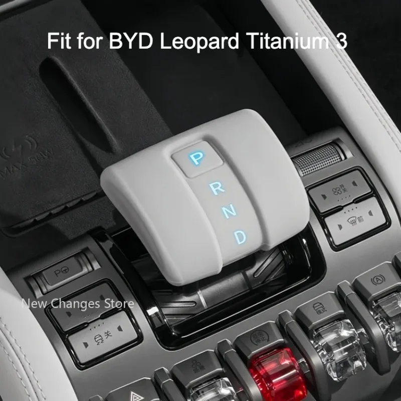 

Car Silicone Gear Head Protective Cover Fit for BYD Leopard Titanium 3 Modified Auto Central Control Soft Silicone Gear Cover