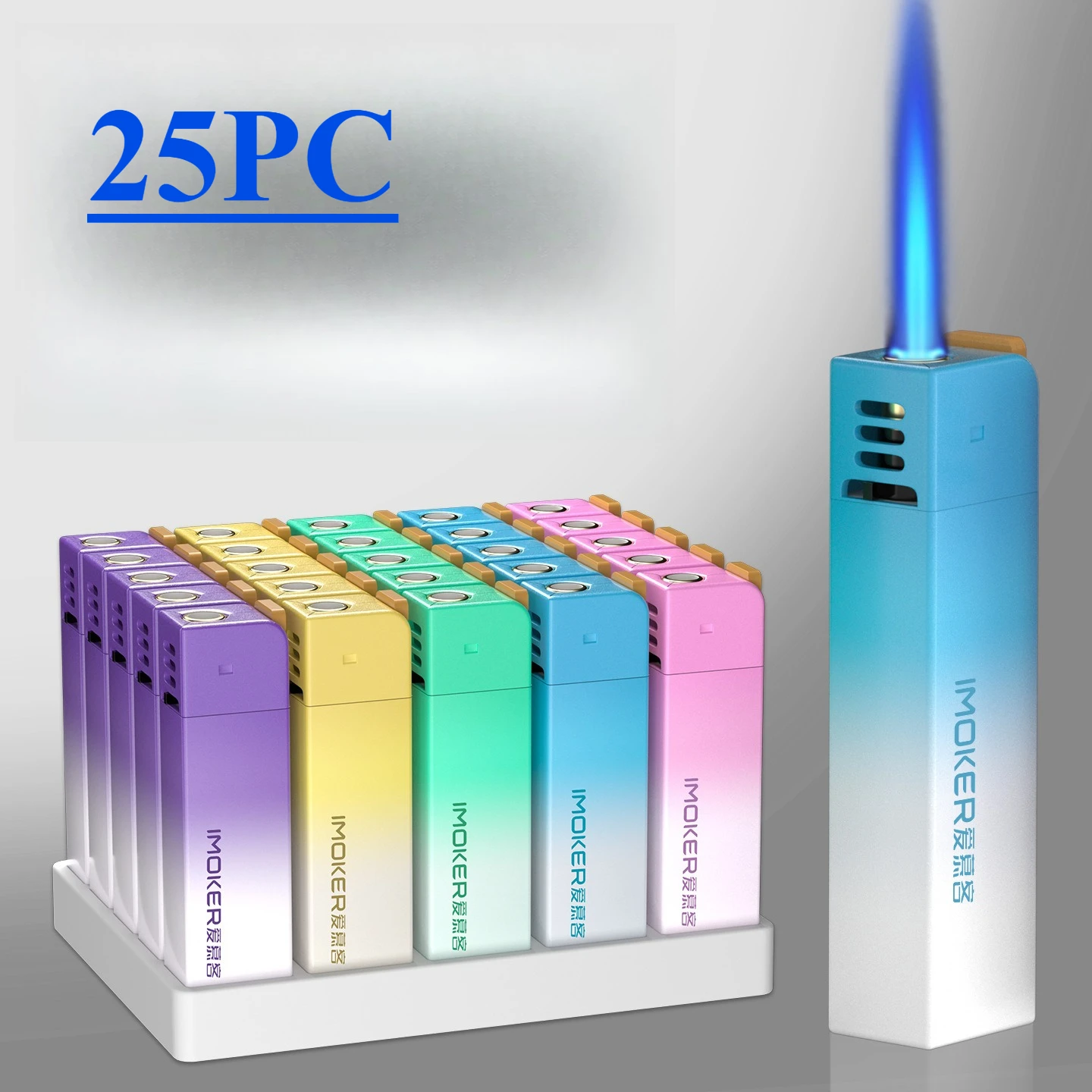 New Metal Windproof Lighter- Refillable Butane Jet Flame, Wholesale Customizable Igniter for Men's Cigarette Smoking