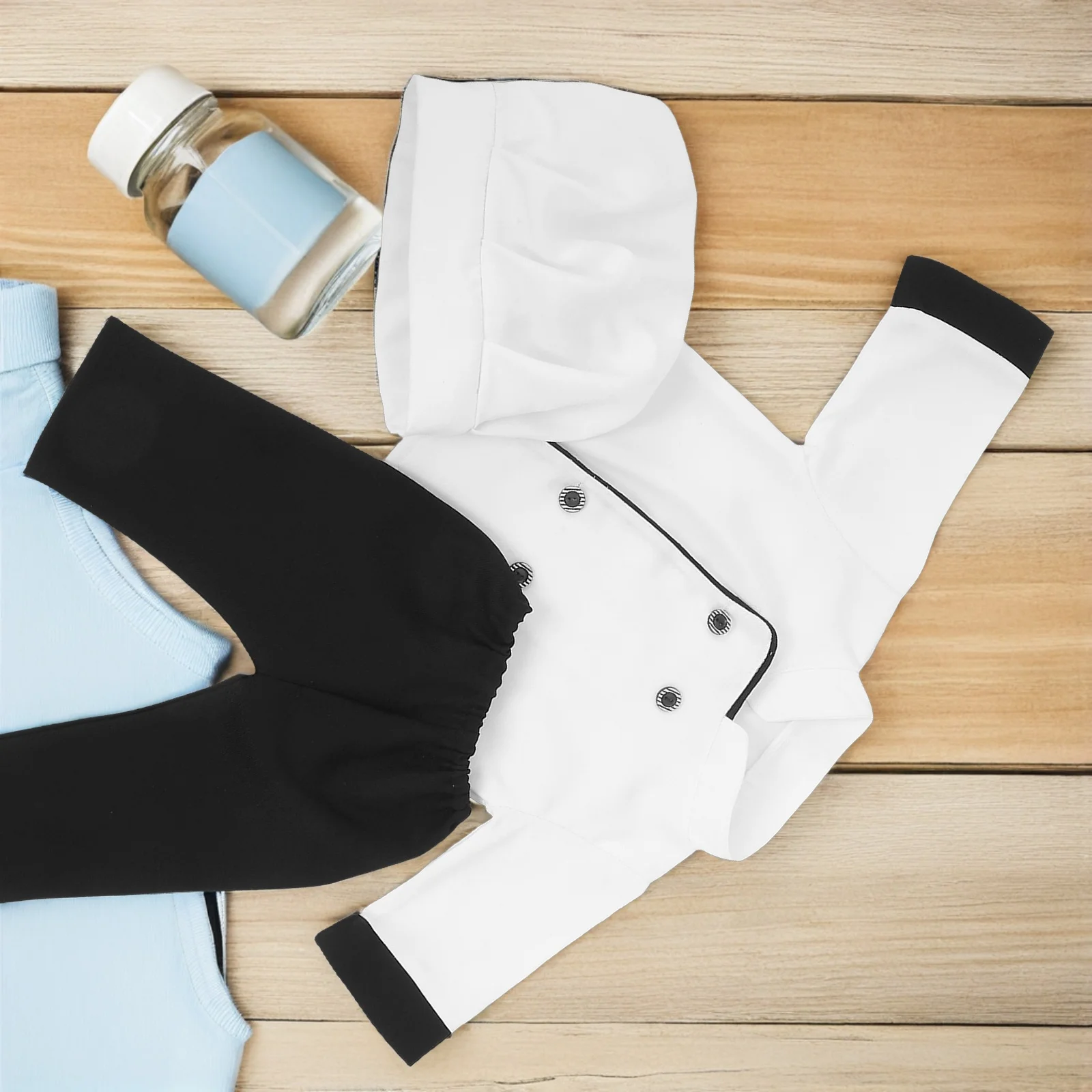 

1 Set Baby Photography Clothes Chef Outfit Newborn 100 Days Photoshoot Infant Photo Props Costume Newborn Shoot Outfit