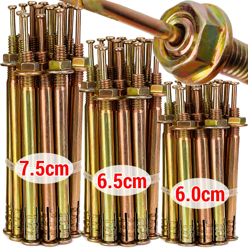 

20/2PCS Carbon Steel Expansion Screws Bolts Set Drywall Screw Wall Anchors Hammer Drive Plugs Concrete Fixing Fastener Hardware