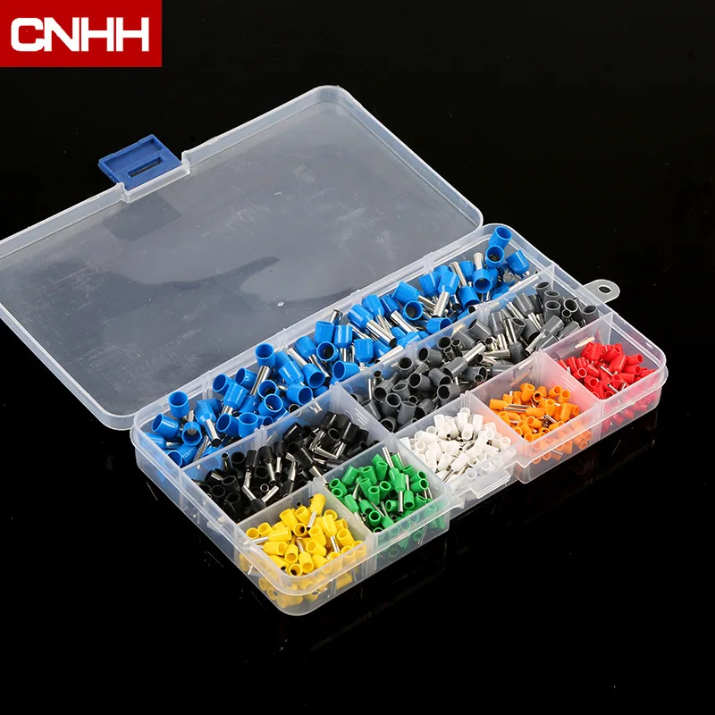 Box Mounted Needle Shaped Cold Pressed Terminal Combination VE Tube Type Pre Insulated Wiring Terminal 800pcs