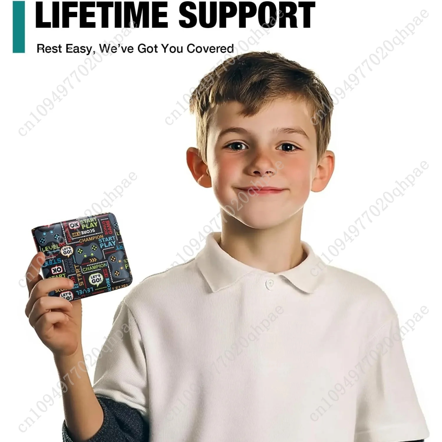 2 قطعة محافظ جلدية للأولاد