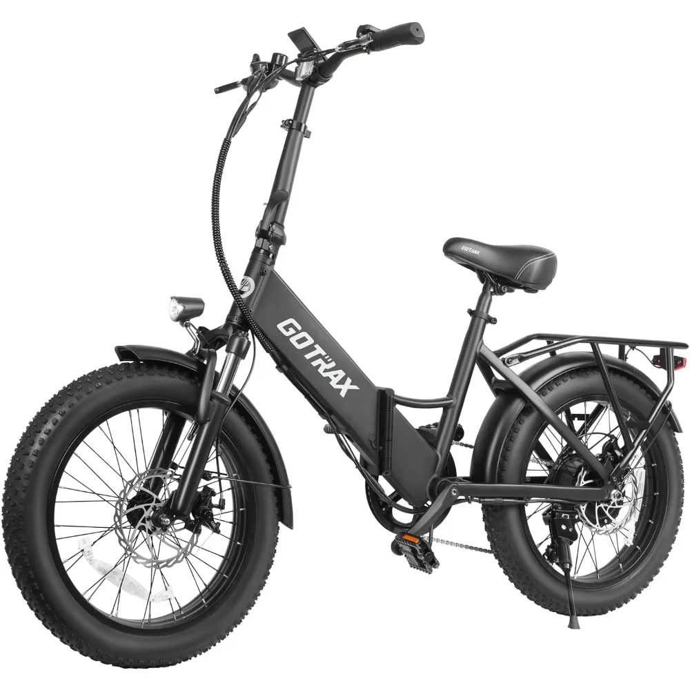 

Folding Electric Bike with 55 Miles (Pedal-assist1) by 48V Battery, 20Mph Power by 500W, LCD Display and 5 Pedal-Assist Levels