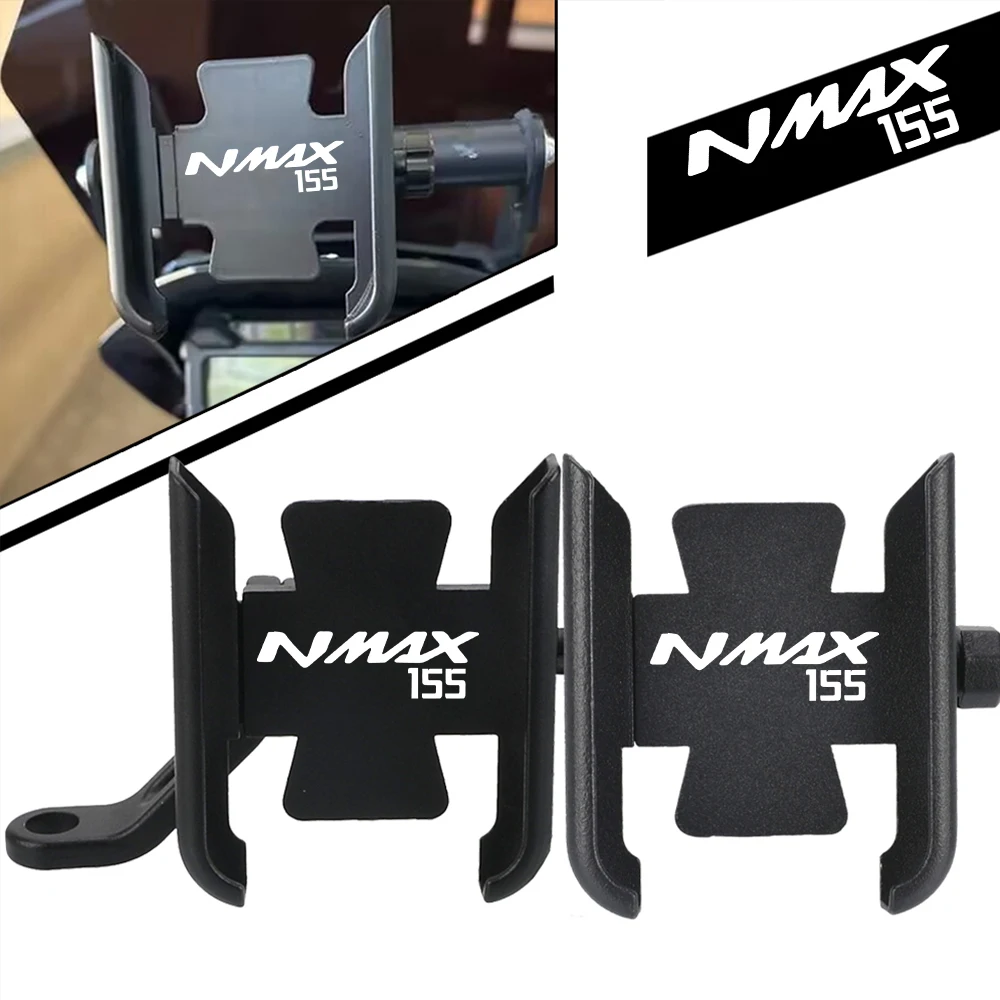 오토바이 휴대폰 거치대 GPS 브래킷, 핸드폰 스탠드 미러 핸들바 마운트, 야마하 NMAX155 2015 2016 2017 NMAX 155 호환