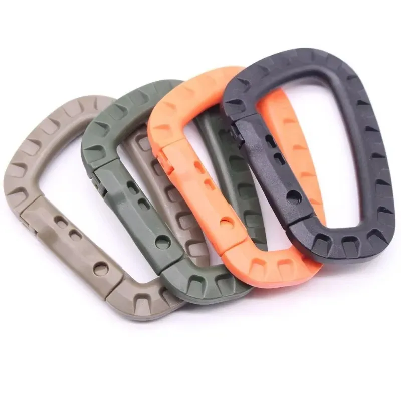 

16pcs Kit Tactical Mountaineering Buckle Keychain D Ring Spring Buckle Gear Clip Practical Hook Backpack Buckle Travel Camping