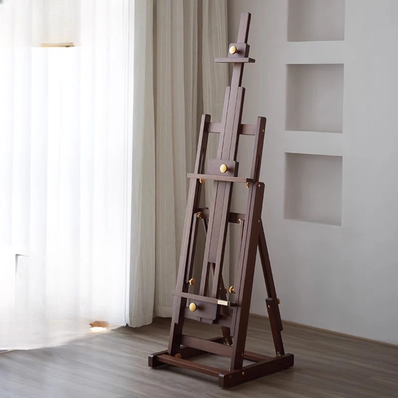 

Light luxury walnut color professional artist retro flat dual-purpose oil painting rack