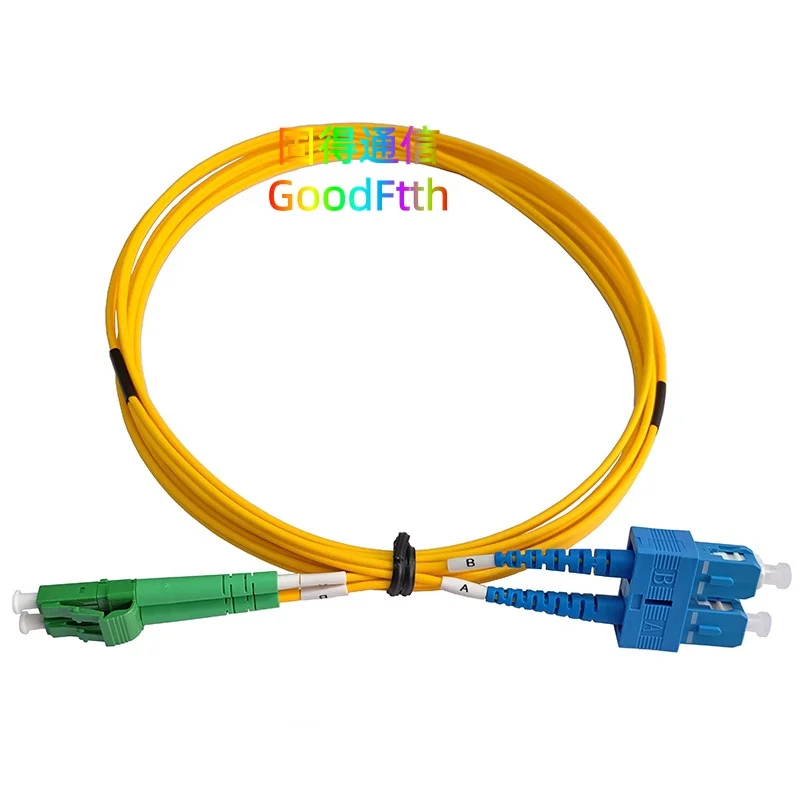 Patch Cord Lead SC/UPC to LC/APC SM G652D G657A1 G657A2 Duplex Cable GoodFtth