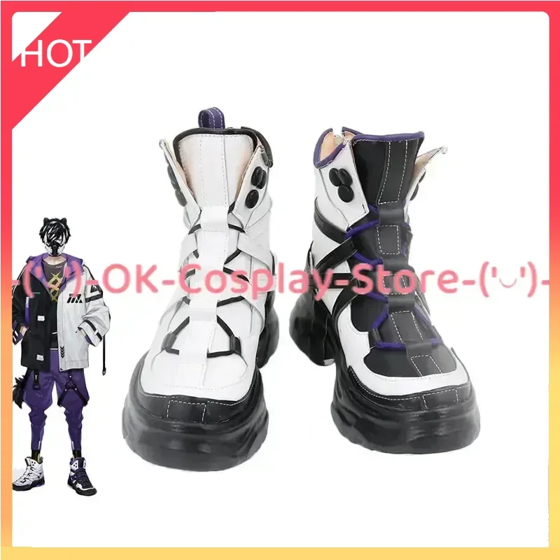 

[Custom Made] Kageyama Shien Cosplay Shoes PU Leather Shoes Halloween Boots Vtuber Cosplay Props