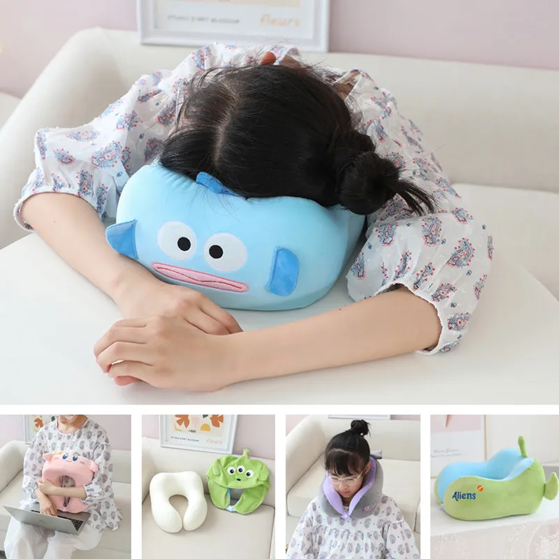 

Sanrio Kawaii Anime Hangyodon My Melody U-Shaped Pillow Girl Heart Cartoon Cute Kuromi Hello Kitty Car Neck Pillow Gift for Kids