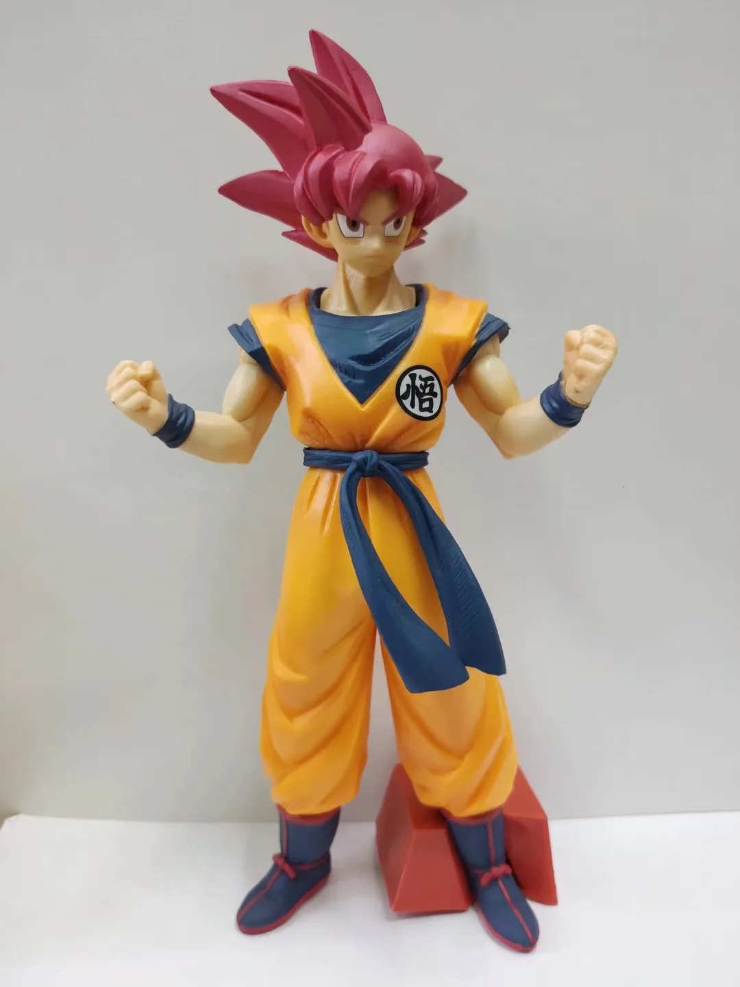 Anime Dragon Ball Red Haired Son Goku Movie Dragon Ball Super Engraved Warrior Den Super Saiyan God Model Toy Gift Aciton Figure