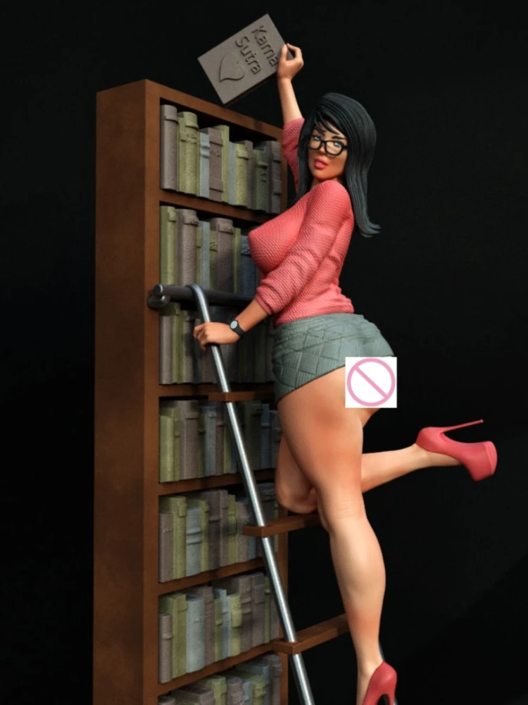 1/24 Scale Resin Figure Model Kit Realistic Hobby Miniature Female Teacher Taking Books Unassembled & Unpainted Free Shipping