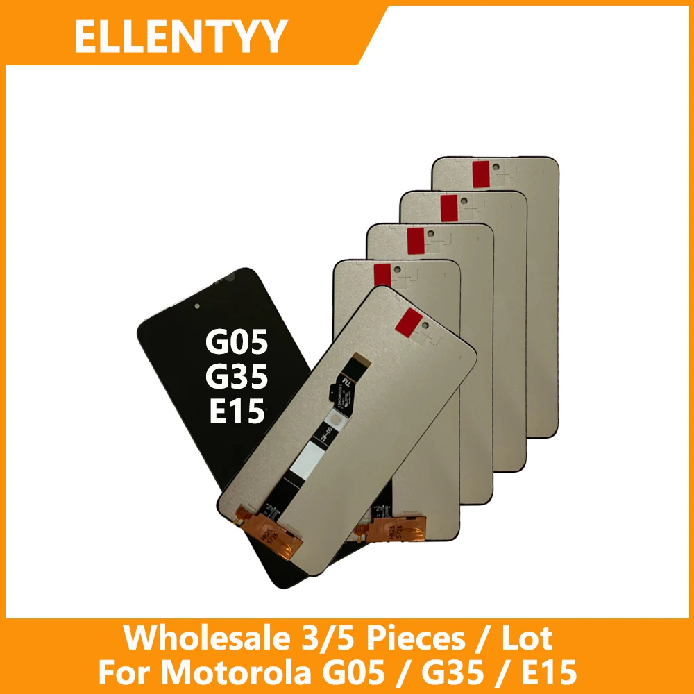 

Wholesale 3/5 pieces / Lot High Quality For Motorola G05 And Moto G35 Screen Lcd display With Touch Digitizer For Moto E15