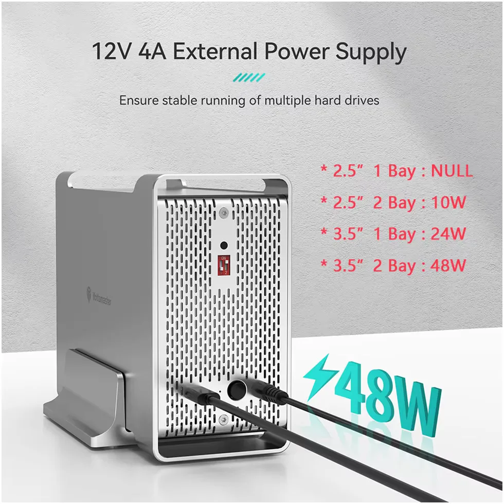 Yottamaster HDD ハードドライブ収納ボックス ハウジングチェスト NAS 1/2 デュアルベイ RAID SSD エンクロージャ 2.5 3.5 インチ SATA HD 外部ケース