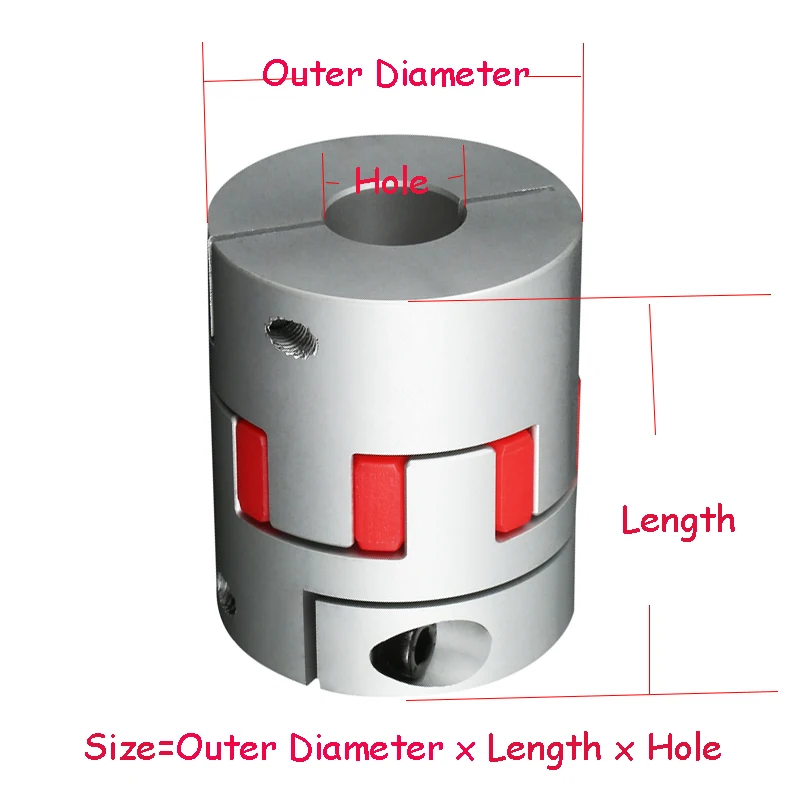 Flexible Shaft Coupling 25mm~35mm O.D. Aluminium Plum Motor Connector Flexible Coupler CNC Machine Servo Stepped Motor OD x Lx H