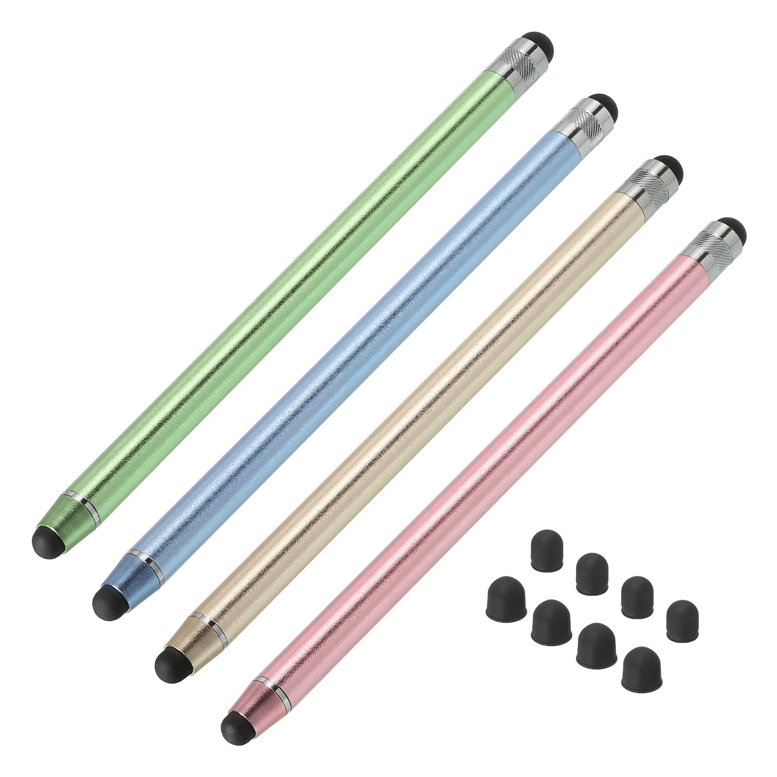 3/4/5Pcs Sensitive Stylus Pens for Touch Screens with 6/8/2 Extra Tips Dual Rubber Tips Capacitive Stylus Universal Tablet Pen