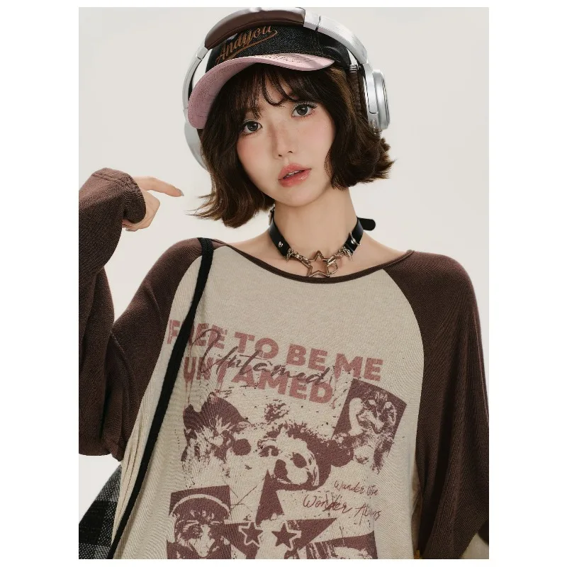 Mangas compridas retrô de secagem rápida feminina, elegante e casual