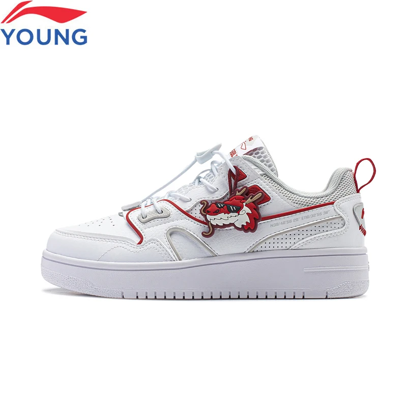 Li-Ning Kids Casual Lifestyle Shoes Boys Girls Cushion Comfortable LiNing CLOUD Sports Shoes Reflective Leisure Sneakers YKCU028